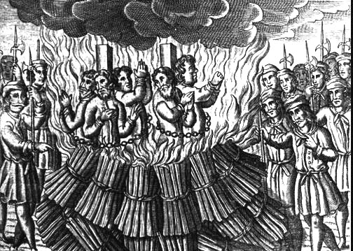 inhuman burning at the stake